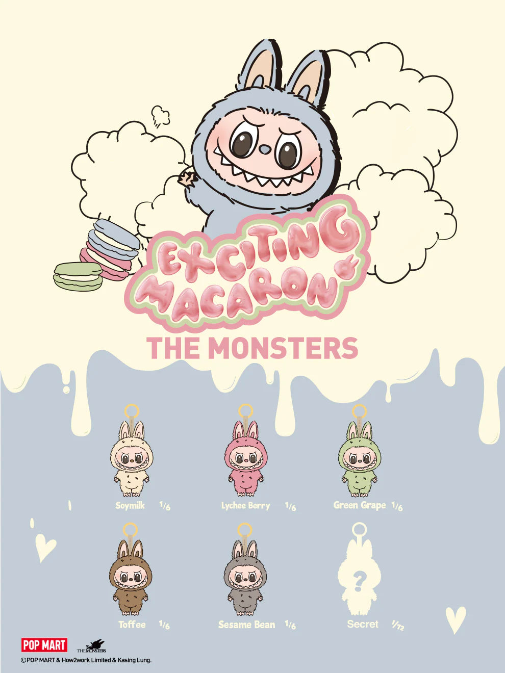 POPMART The Monsters Exciting Macaron(6 blind boxes)